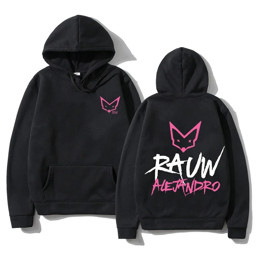 Men_Women Clothing Rapper Rauw Alejandro Saturno Hoodies Long Sleeve Casual Fleece Hooded Sweatshirt Sudadera Ropa Hombre Unisex