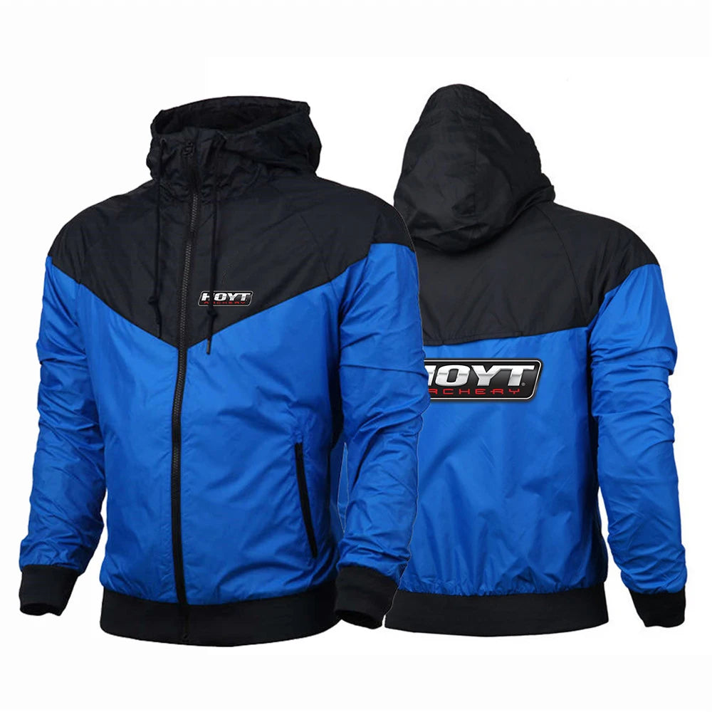 Hoyt Archery Hunting 2024 New Styl Men's Printing Spring Autumn Harajuku Zipper Breathable Five-Color Windbreaker Coats Tops