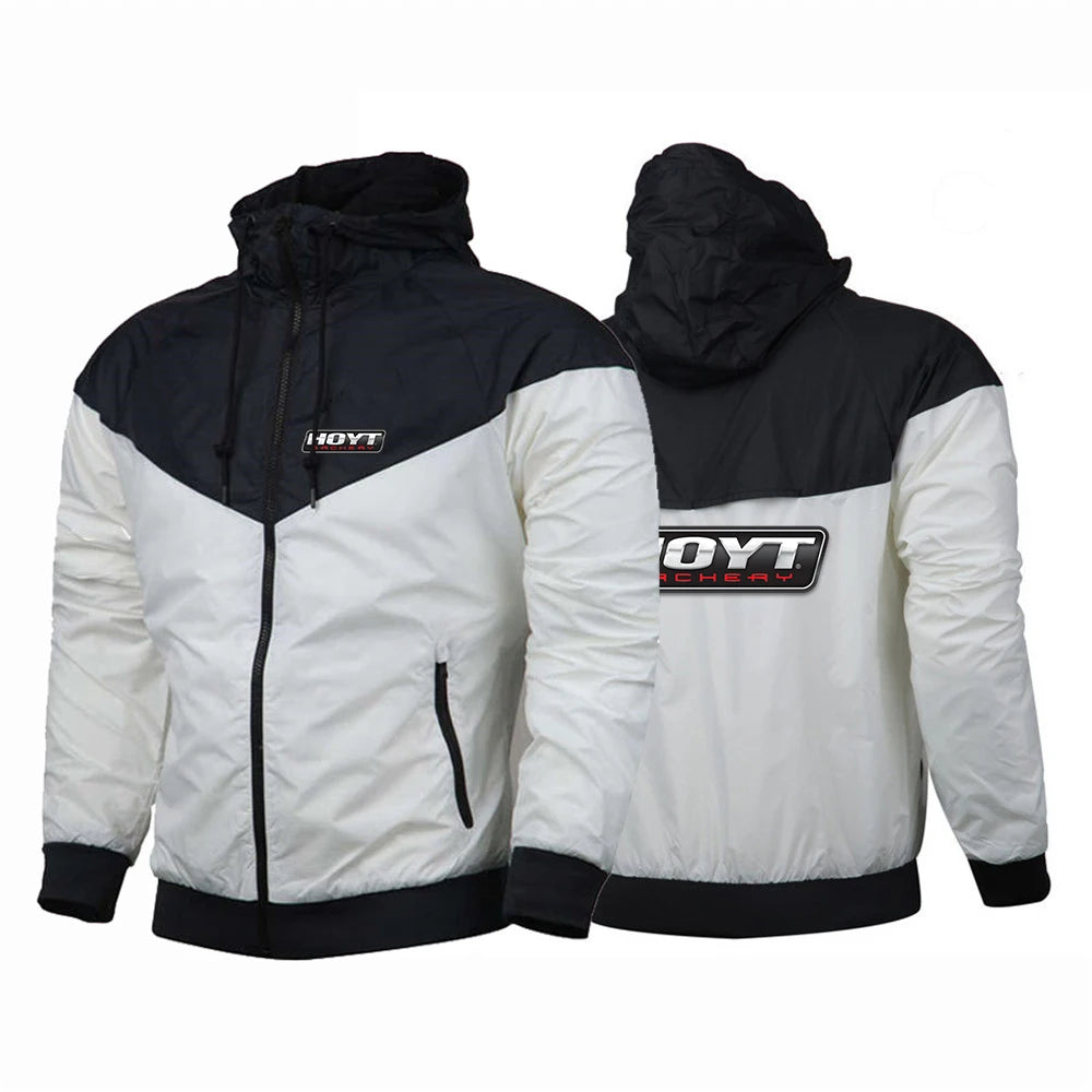 Hoyt Archery Hunting 2024 New Styl Men's Printing Spring Autumn Harajuku Zipper Breathable Five-Color Windbreaker Coats Tops