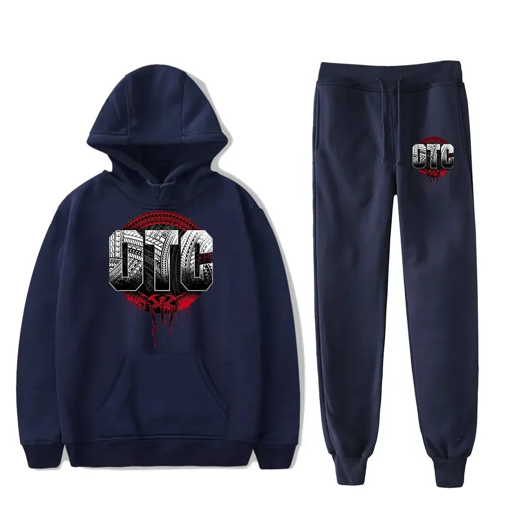 Roman Reigns OTC Vintage 90s PULLOVER HOODIE Merch Hoodies Set Men Women Hoodies Two-Piece Pants